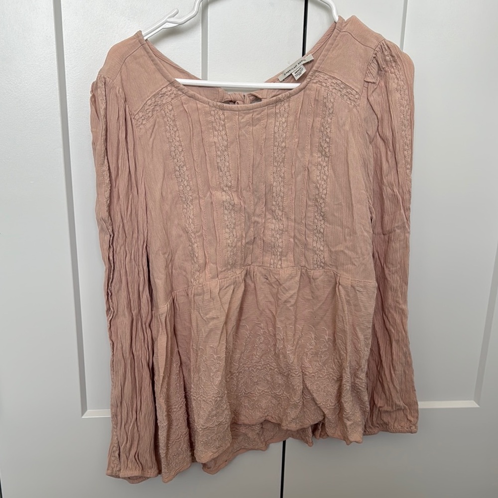 American eagle Women's Pink Blouse